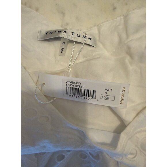 NWT Trina Turk Enjoy Dress White Cotton Sz S $398 [jb] - Picture 4 of 7